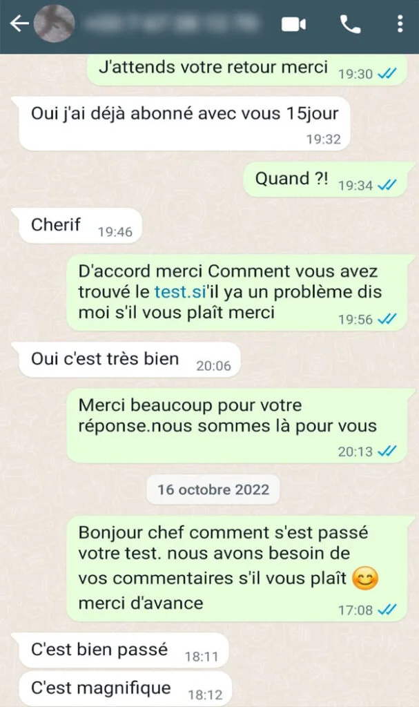 Témoignage client IPTV Foot